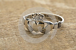 Silver Irish Claddagh ring