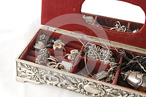 Silver jewellery box