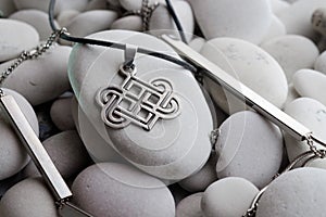 Silver jewelry with Celtic designs