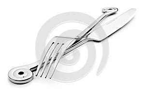 Silver knife and fork