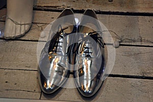 Silver ladies shoes