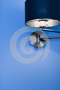Silver lamp in a room, elegant modern home decor lighting