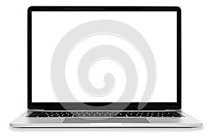 Silver laptop computer mock-up