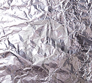 Silver leaf foil background with