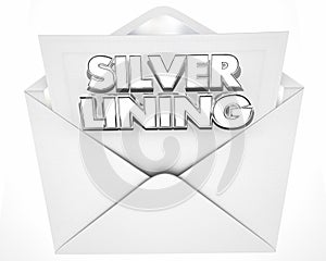 Silver Lining Envelope Positive Attitude Result Outcome 3d Illus