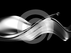 Silver liquid abstract shiny splash