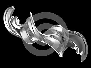 Silver liquid abstract shiny splash