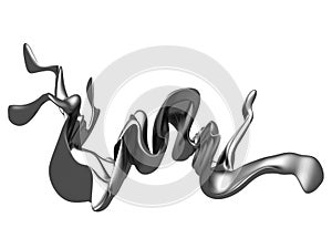 Silver liquid abstract shiny splash