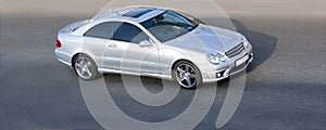 Silver luxury sport coupe car photo