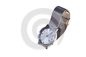 Silver mans watch