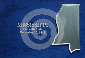 Silver Map of Mississippi