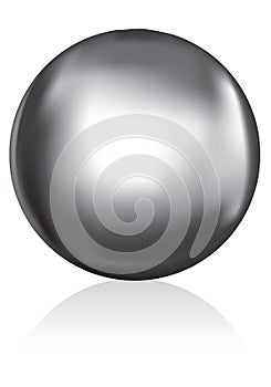 Silver metal ball