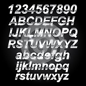 Silver Metal Font