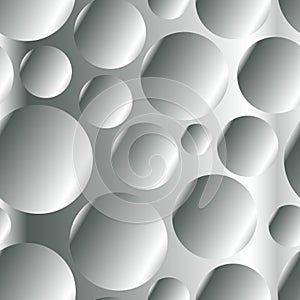 Silver metal gradient circles seamless pattern