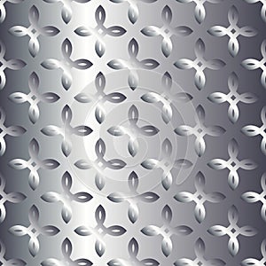 Silver metal gradient flower pattern background