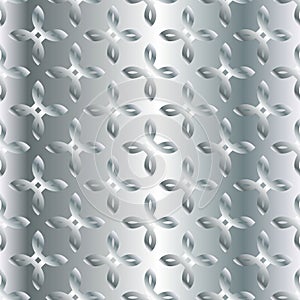 Silver metal gradient flower pattern background