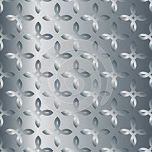 Silver metal gradient flower pattern background