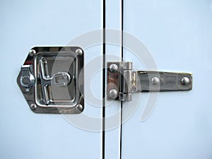 Silver metal T-Handle latch photo