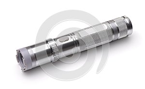 Silver metal led flashlight