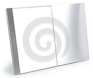 Silver metal photo frame carved