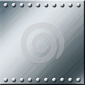 Silver metal plate background