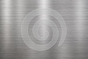 Silver metal texture of brushed stainless steel plate with the reflection of light