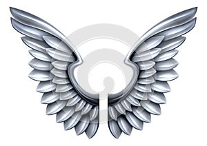 Silver Metal Wings