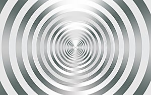 Silver metallic abstract background with concentric circles