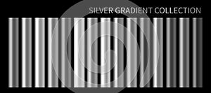 Silver metallic gradient, chrome, metal foil texture template Vector