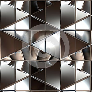 Silver metallic surface