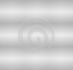 Silver metallic triangle pattern. Vector seamless background