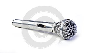 Silver mic isolated on white