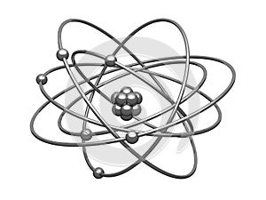 Silver model of the atom with central kernel