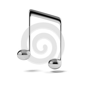 Silver music note