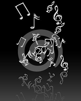 Silver music notes