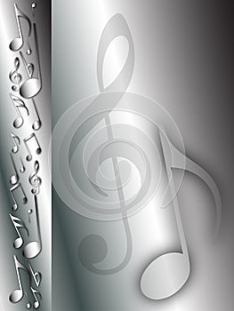 Silver music sheet background