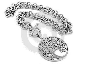 Silver Necklace for Women - Stainless Steel