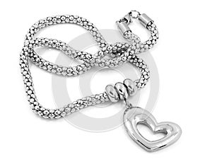 Silver Necklace for Women - Stainless Steel