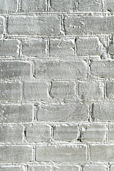 Silver painted brick wall texture. Vertical frame