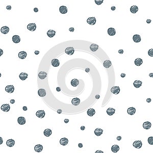 Silver Painted Random Dots Seamless Pattern