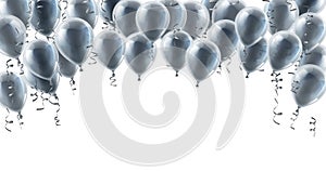 Silver Party Balloons Background