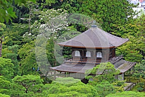 Silver Pavillion in Japanese Zen garden in Kyoto