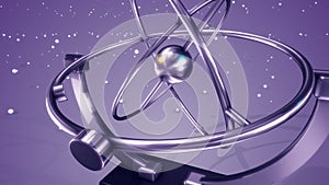 Silver Pendulum Swinging in Space