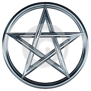 Silver pentagram photo