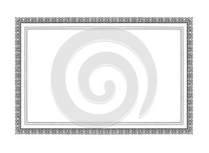 Silver picture frames. Isolated on white