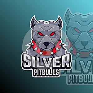 Silver Pitbulls Animal Team Badge photo