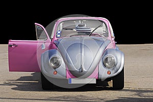 Silver Plated and Pink Beetle