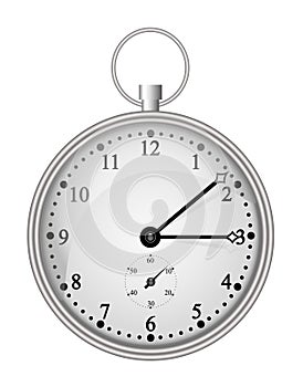 Silver pocket clock