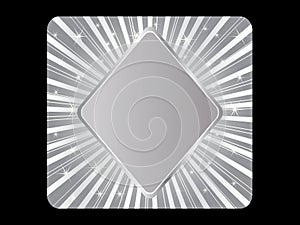 Silver poker element - rhombus