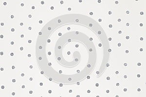 Silver polka dot shimmery off white background